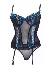 Soft Corset with Padded Cups and a Criss-Cross Pattern